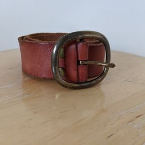 Lucky Brown Leather Belt / classic style
